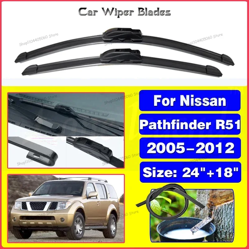 Wiper LHD Front Wiper Blades For Nissan Pathfinder R51 2005-2012 2011 2010 Windshield Windscreen Window Car Rain Brushes 24"+18"
Wiper LHD Front Wiper Blades For Nissan Pathfinder R51 2005-2012 2011 2010 Windshield Windscreen Window Car Rain Brushes 24"+18"