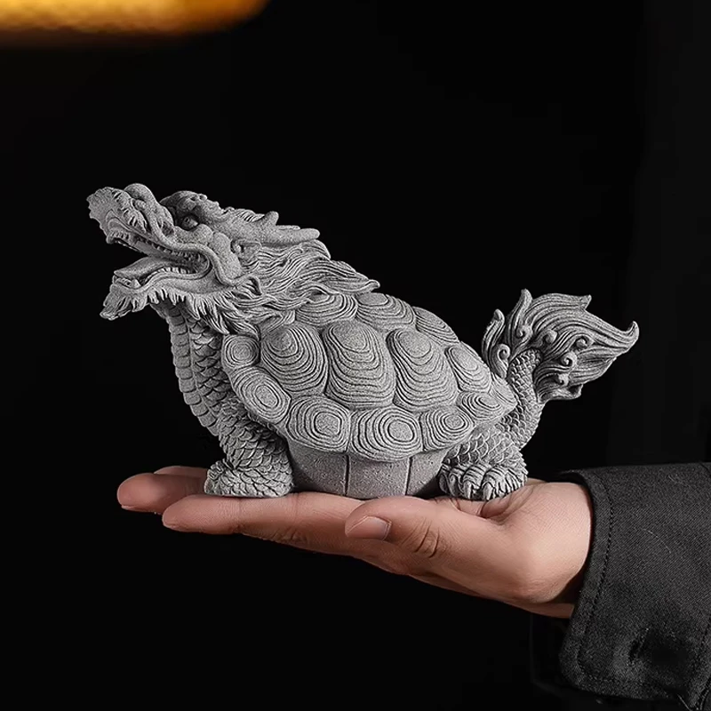 Creative Sandstone Dragon Turtle Desktop Tea Pet Ornaments Garden Landscape Figurines Lucky Fairy Garden Bonsai Feng Shui Crafts
Creative Sandstone Dragon Turtle Desktop Tea Pet Ornaments Garden Landscape Figurines Lucky Fairy Garden Bonsai Feng Shui Crafts