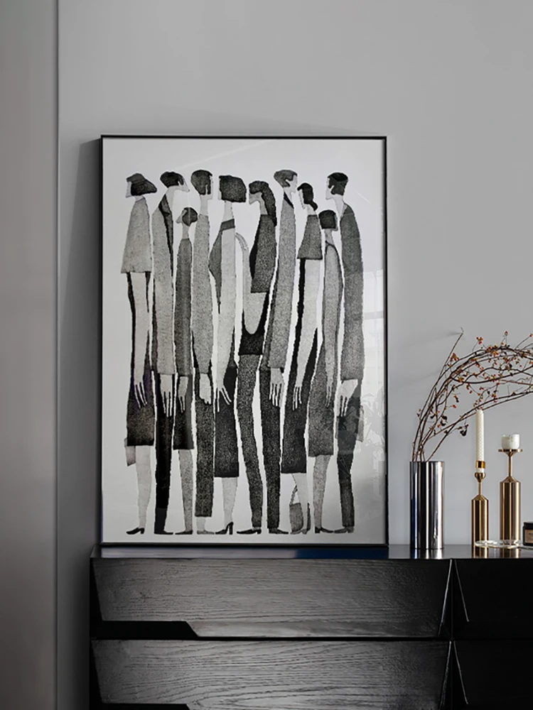Postmodern Abstract Figure Canvas Poster Black Grey Minimalist Art Painting Niche Literary Wall Decor for Entrance Home Decor
Postmodern Abstract Figure Canvas Poster Black Grey Minimalist Art Painting Niche Literary Wall Decor for Entrance Home Decor