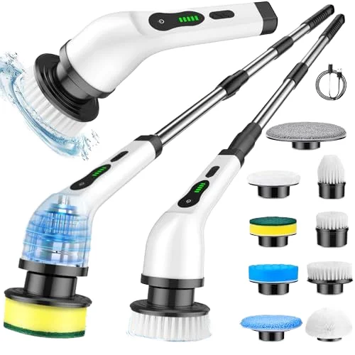USB Rechargeable Electric Spin Scrubber Cleaning Brush Long Handle 9 Brush Sink Bathroom Bathtub Cleaner Cleans Brushes
USB Rechargeable Electric Spin Scrubber Cleaning Brush Long Handle 9 Brush Sink Bathroom Bathtub Cleaner Cleans Brushes