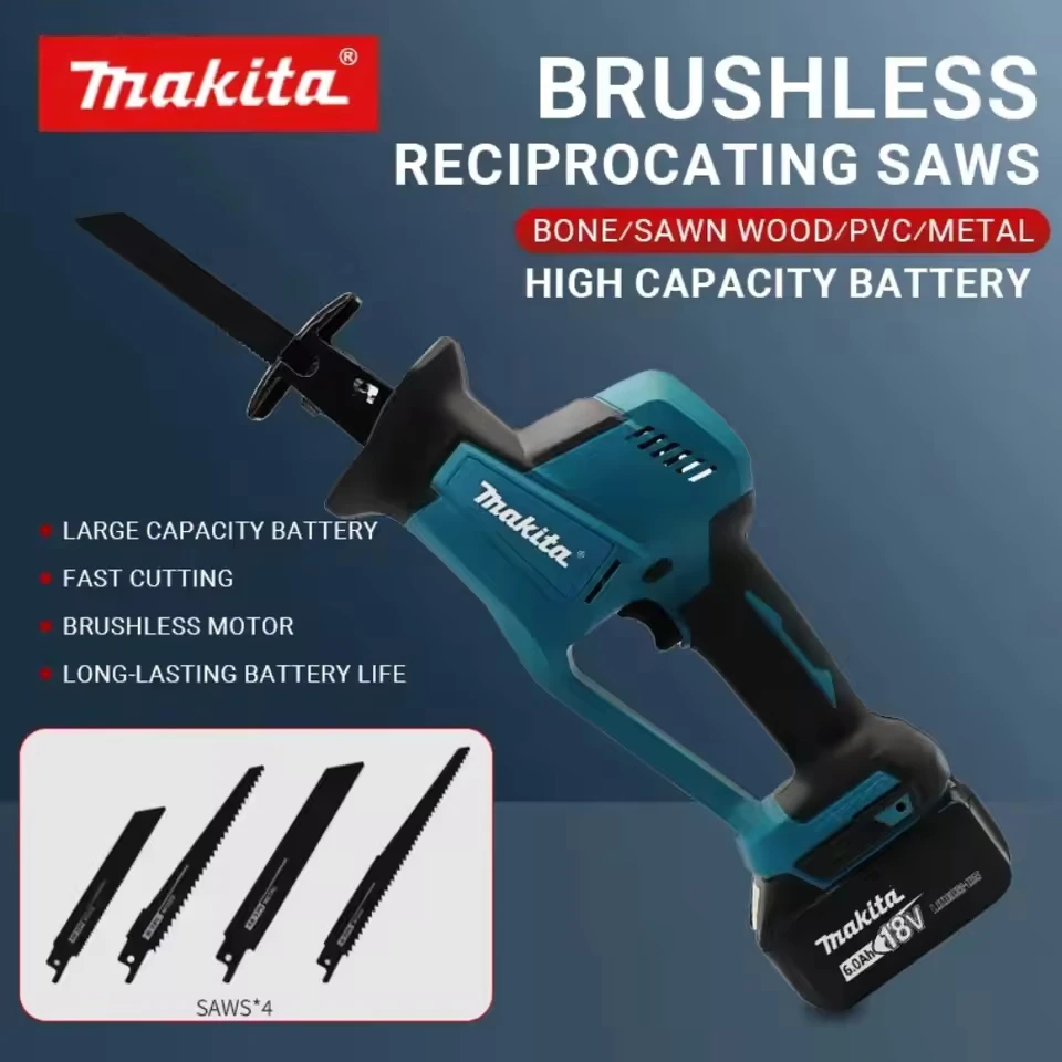 Makita DJR189 18V Cordless Brushless Reciprocating Saw Electric Wood Metal Cutting Portable Power Tool Rechargeable 2026
Makita DJR189 18V Cordless Brushless Reciprocating Saw Electric Wood Metal Cutting Portable Power Tool Rechargeable 2026