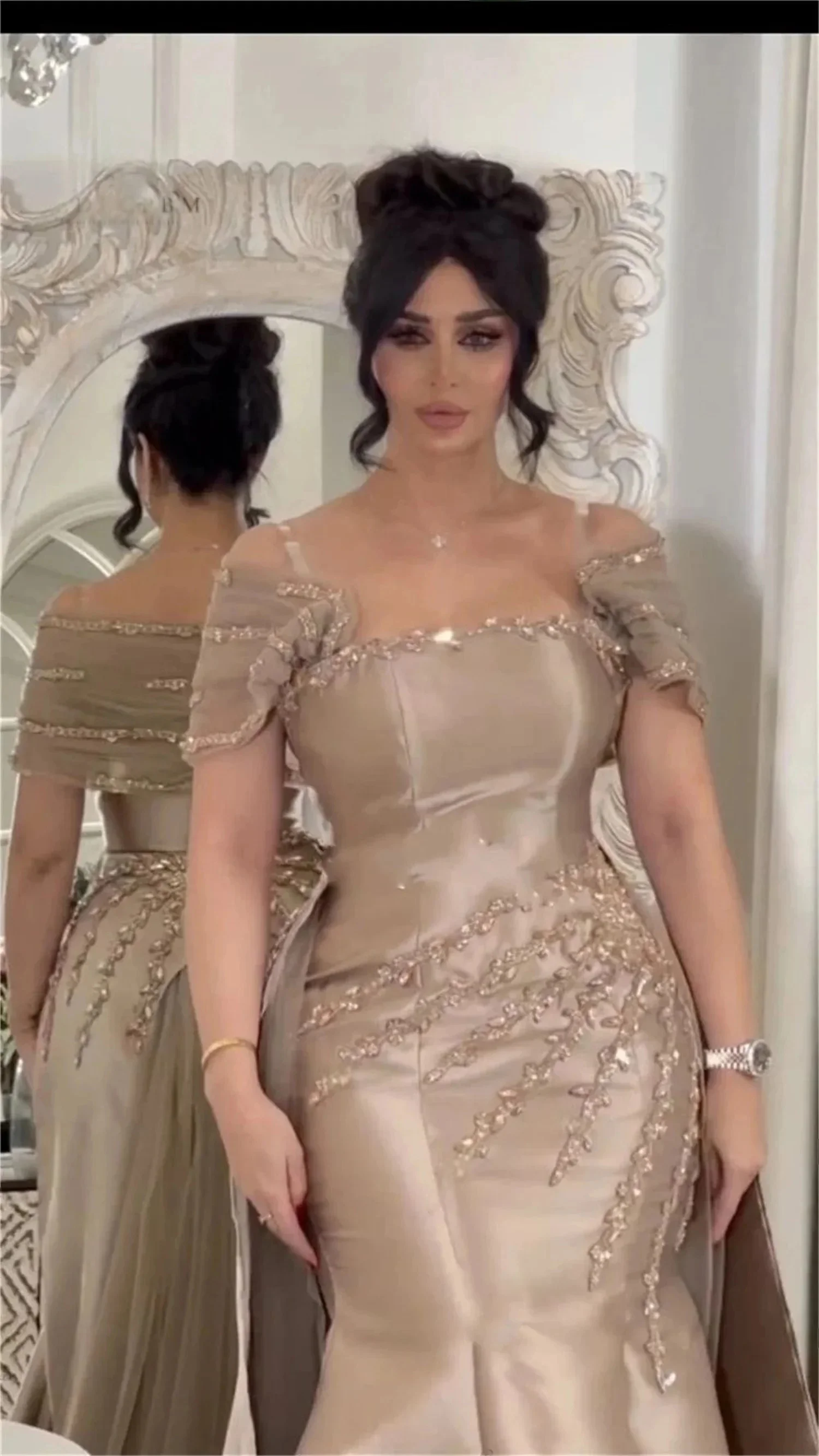 Off The Shoulder Bead Long Bespoke Occasion Gown Evening Dresses Pastrol Unisex Jersey Retro Dubai Saudi Arabic Prom Customized
Off The Shoulder Bead Long Bespoke Occasion Gown Evening Dresses Pastrol Unisex Jersey Retro Dubai Saudi Arabic Prom Customized