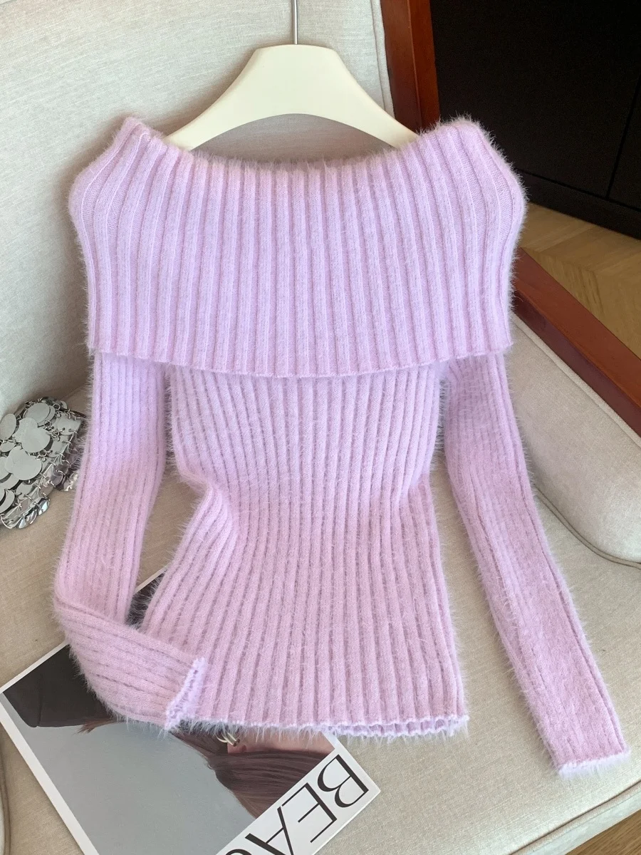 Мягкий вязаный свитер с длинным рукавом и мехом, женский, осенне-зимний, модный, приталенный, на одно плечо, красивый топ-свитер
Мягкий вязаный свитер с длинным рукавом и мехом, женский, осенне-зимний, модный, приталенный, на одно плечо, красивый топ-свитер