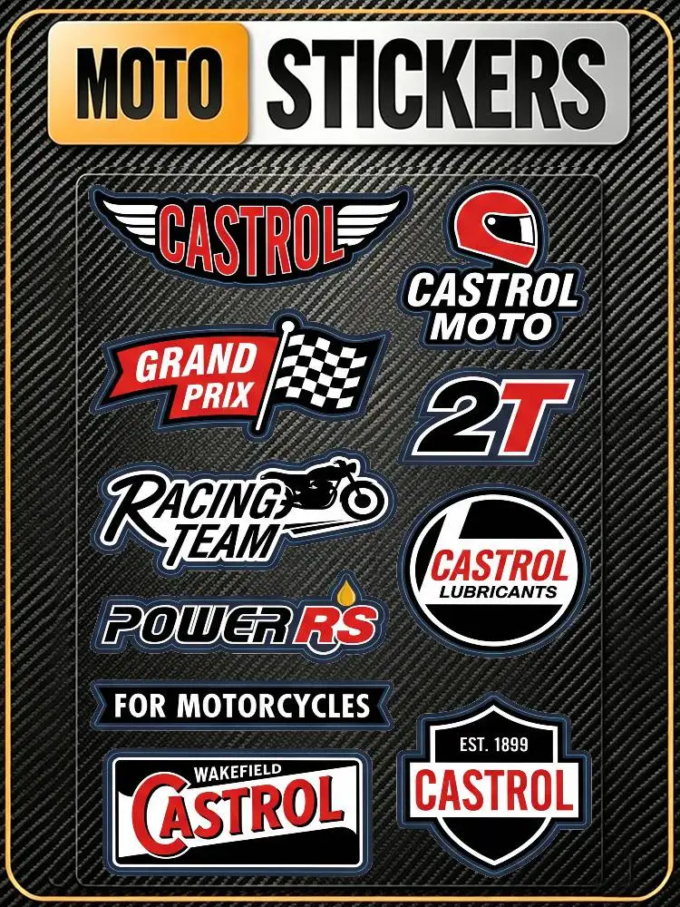 FOR CASTROL Durable Waterproof Reflective Decor Sticker Scratch Cover For Motorcycle Car Helmet Fridge Water Cup Accessories
FOR CASTROL Durable Waterproof Reflective Decor Sticker Scratch Cover For Motorcycle Car Helmet Fridge Water Cup Accessories