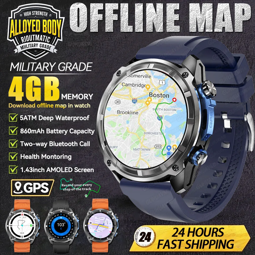T-Rex 3 GPS Offline Map Smart Watch 5ATM Waterproof 1.43 inch AMOLED BT Call 4GB Memory Military Sport Smartwatches Men 2025 New
T-Rex 3 GPS Offline Map Smart Watch 5ATM Waterproof 1.43 inch AMOLED BT Call 4GB Memory Military Sport Smartwatches Men 2025 New