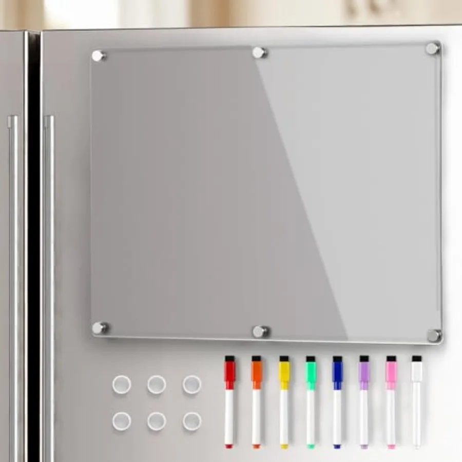 Acrylic Magnetic Whiteboard for Fridge, Clear Dry Erase for Refrigerator with 8 Markers, Magnetic Planning Menu Board for to Do
Acrylic Magnetic Whiteboard for Fridge, Clear Dry Erase for Refrigerator with 8 Markers, Magnetic Planning Menu Board for to Do
