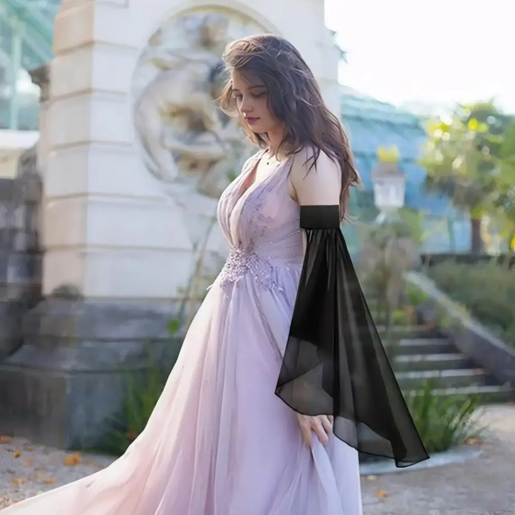Women's Long Tulle Sleeves Detachable Gothic Chiffon Gloves for Halloween Medieval Wedding Party Renaissance Costume Accessories
Women's Long Tulle Sleeves Detachable Gothic Chiffon Gloves for Halloween Medieval Wedding Party Renaissance Costume Accessories