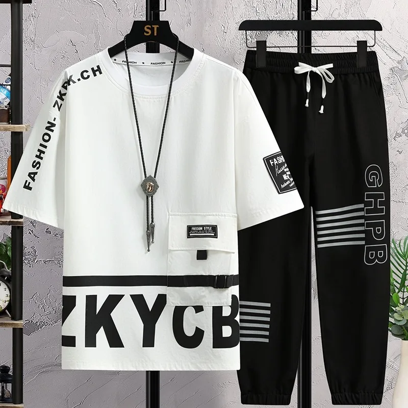 2025 New in Fashion Mens Tracksuit Set Jogging Sweatpants Men Summer Oversized T-shirts Sports Pants Suits Big Size Men Clothes
2025 New in Fashion Mens Tracksuit Set Jogging Sweatpants Men Summer Oversized T-shirts Sports Pants Suits Big Size Men Clothes