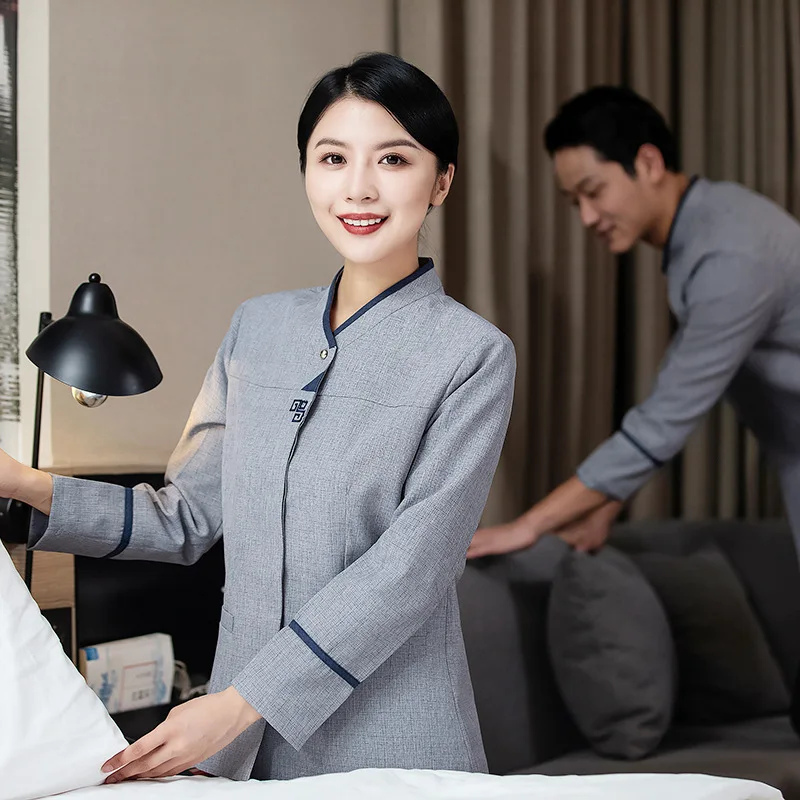 High-End Property Cleaning Work Cotton-Padded Women's Long-Sleeved Autumn and Winter Clothes Hotel B & B Staff Wor
High-End Property Cleaning Work Cotton-Padded Women's Long-Sleeved Autumn and Winter Clothes Hotel B & B Staff Wor