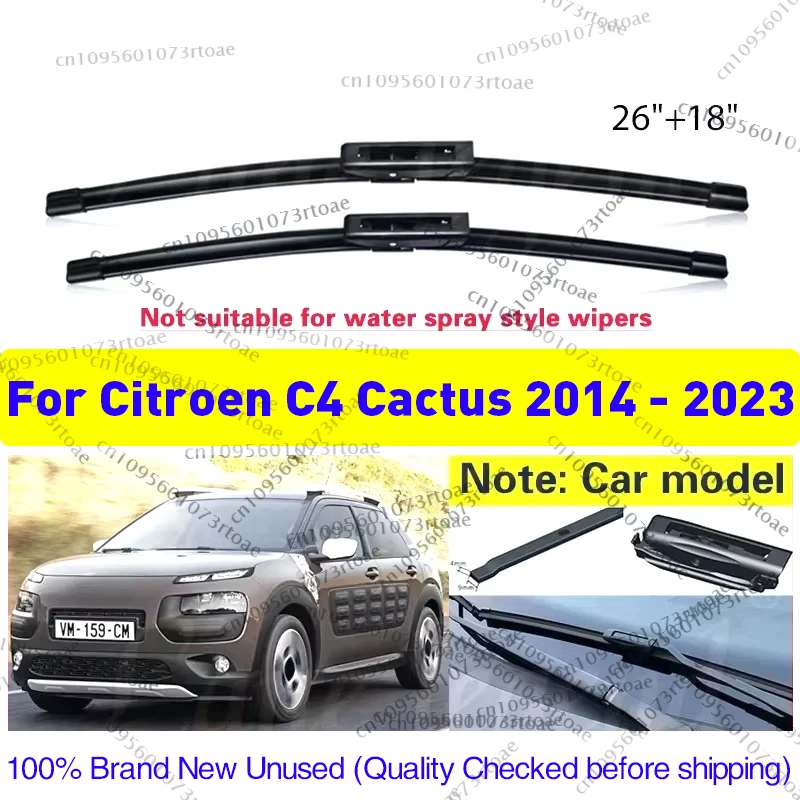 For Citroen C4 Cactus 2014 - 2023 Wiper Front Wiper Blades Windshield Windscreen Window Brushes Car Accessories 2021 2022 26"18"
For Citroen C4 Cactus 2014 - 2023 Wiper Front Wiper Blades Windshield Windscreen Window Brushes Car Accessories 2021 2022 26"18"