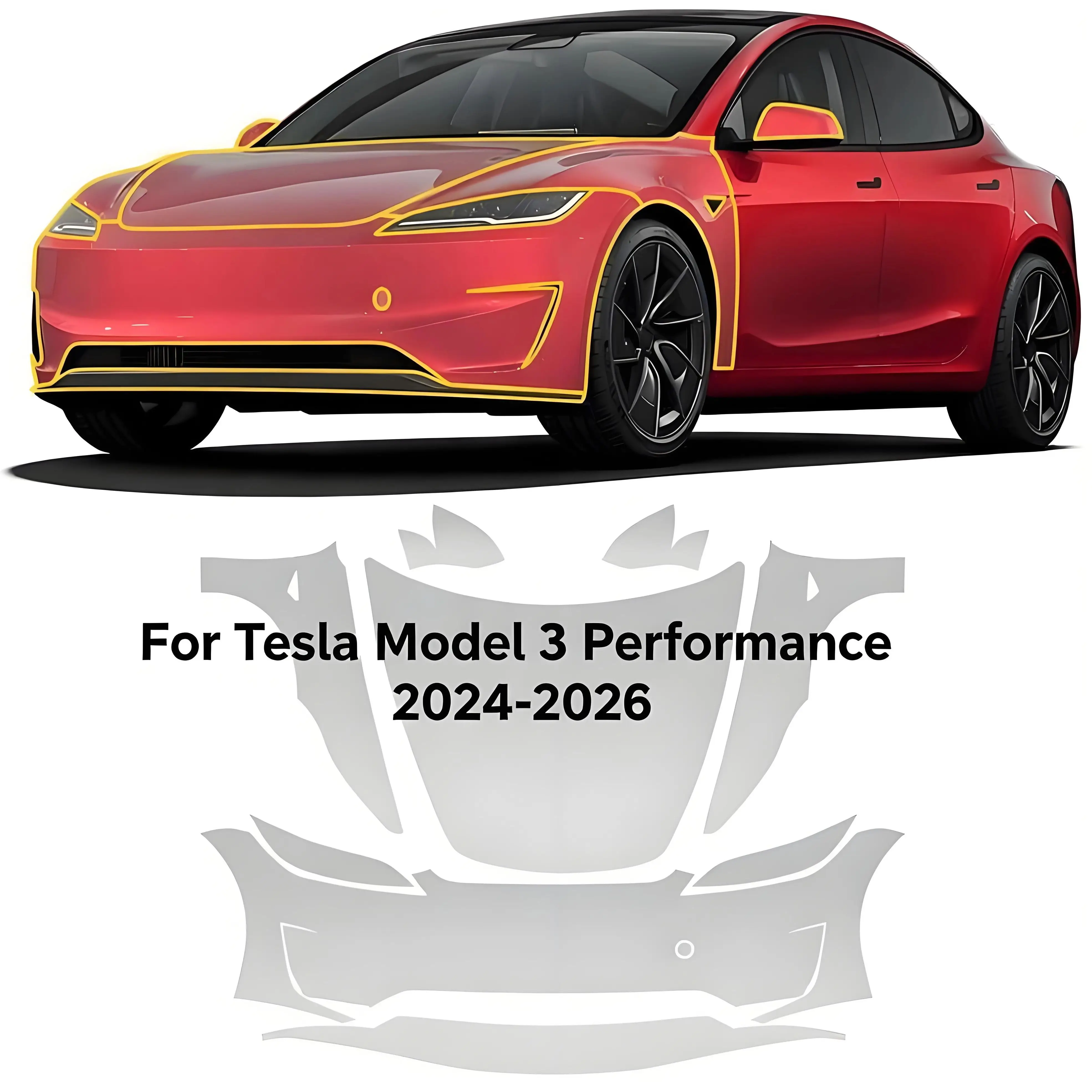 8.5Mil Pre-cut PPF Kit For Tesla Model 3 Performance 2024-2026 TPU Clear Paint Protection Film Scratch-Resistant Accessories
8.5Mil Pre-cut PPF Kit For Tesla Model 3 Performance 2024-2026 TPU Clear Paint Protection Film Scratch-Resistant Accessories 