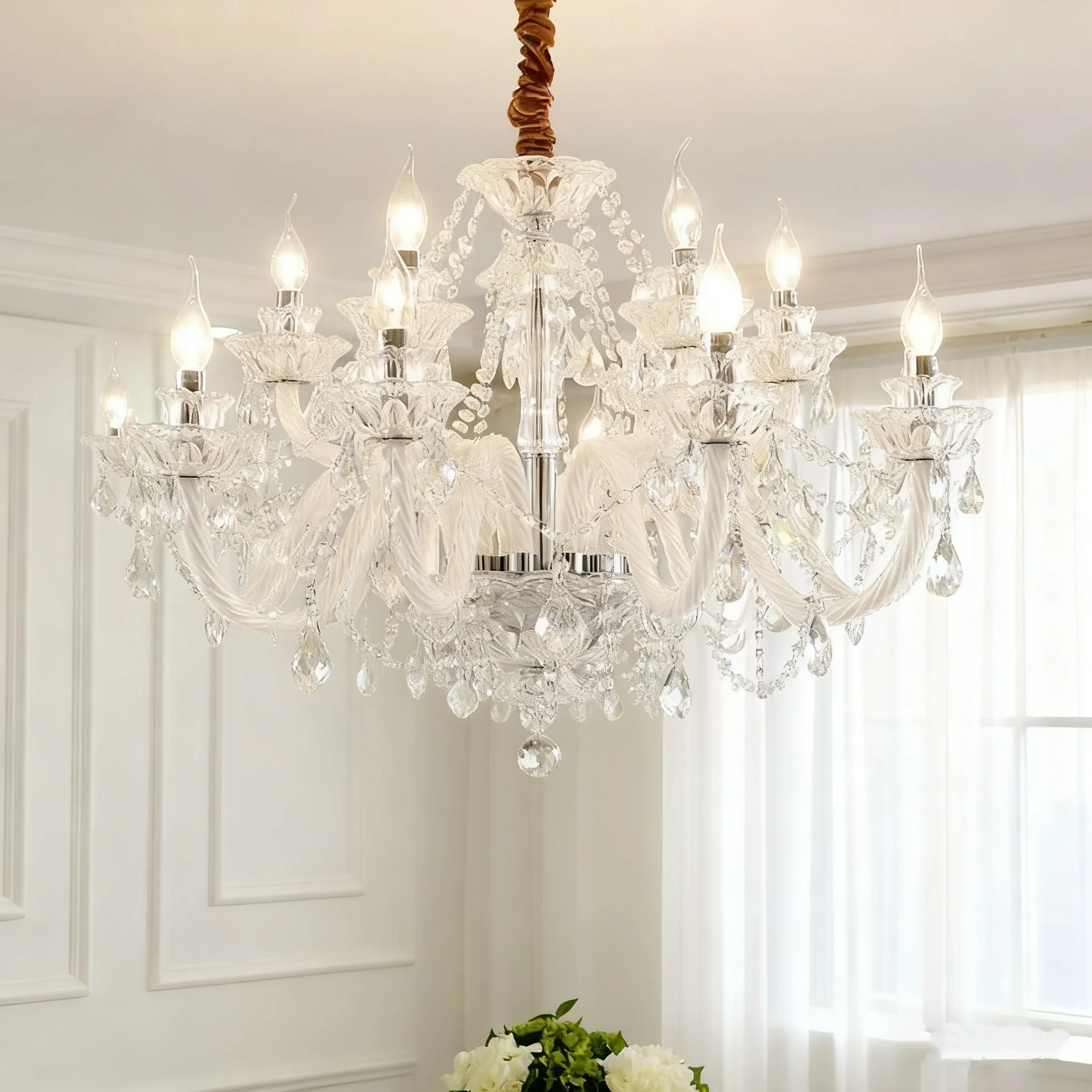 Candle Crystal Chandeliers Luxury Villa Lighting for Living Room Decor LED Ceiling Pendant Lights Indoor Hanging Lights Fixture
Candle Crystal Chandeliers Luxury Villa Lighting for Living Room Decor LED Ceiling Pendant Lights Indoor Hanging Lights Fixture