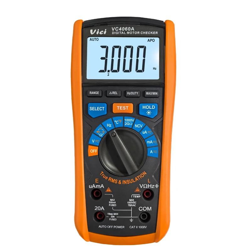 Vici 4000 цифровой мультиметр и тестер изоляции 1000 В 2000 м Ом VC4060A DMM
Vici 4000 цифровой мультиметр и тестер изоляции 1000 В 2000 м Ом VC4060A DMM