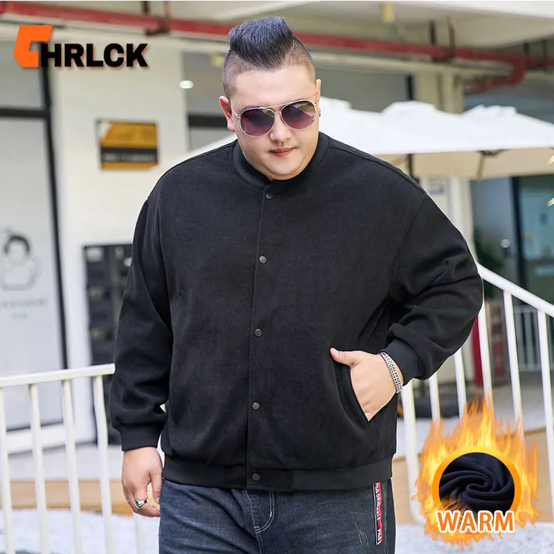 CHRLCK Plus Size Men's Baseball Uniform Loose Jacket Spring Summer Winter Thicken Jacket Warm Fleece Korean Coats Men
CHRLCK Plus Size Men's Baseball Uniform Loose Jacket Spring Summer Winter Thicken Jacket Warm Fleece Korean Coats Men