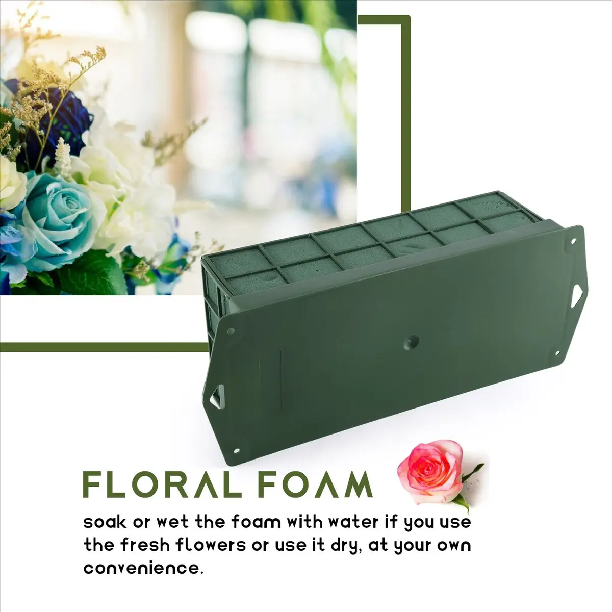 Homegood 2 Pack Floral Foam Cage for Flower Arrangements Dry and Wet Floral Foam for Fresh Artificial Flowers Florist Foam
Homegood 2 Pack Floral Foam Cage for Flower Arrangements Dry and Wet Floral Foam for Fresh Artificial Flowers Florist Foam
