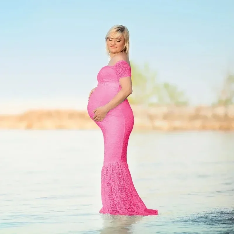 Lace Maternity Dress for Photo Shoot Elegant Short Sleeve Fitted Gown Pregnancy Dress for Baby Shower Women Photography Prop
Lace Maternity Dress for Photo Shoot Elegant Short Sleeve Fitted Gown Pregnancy Dress for Baby Shower Women Photography Prop