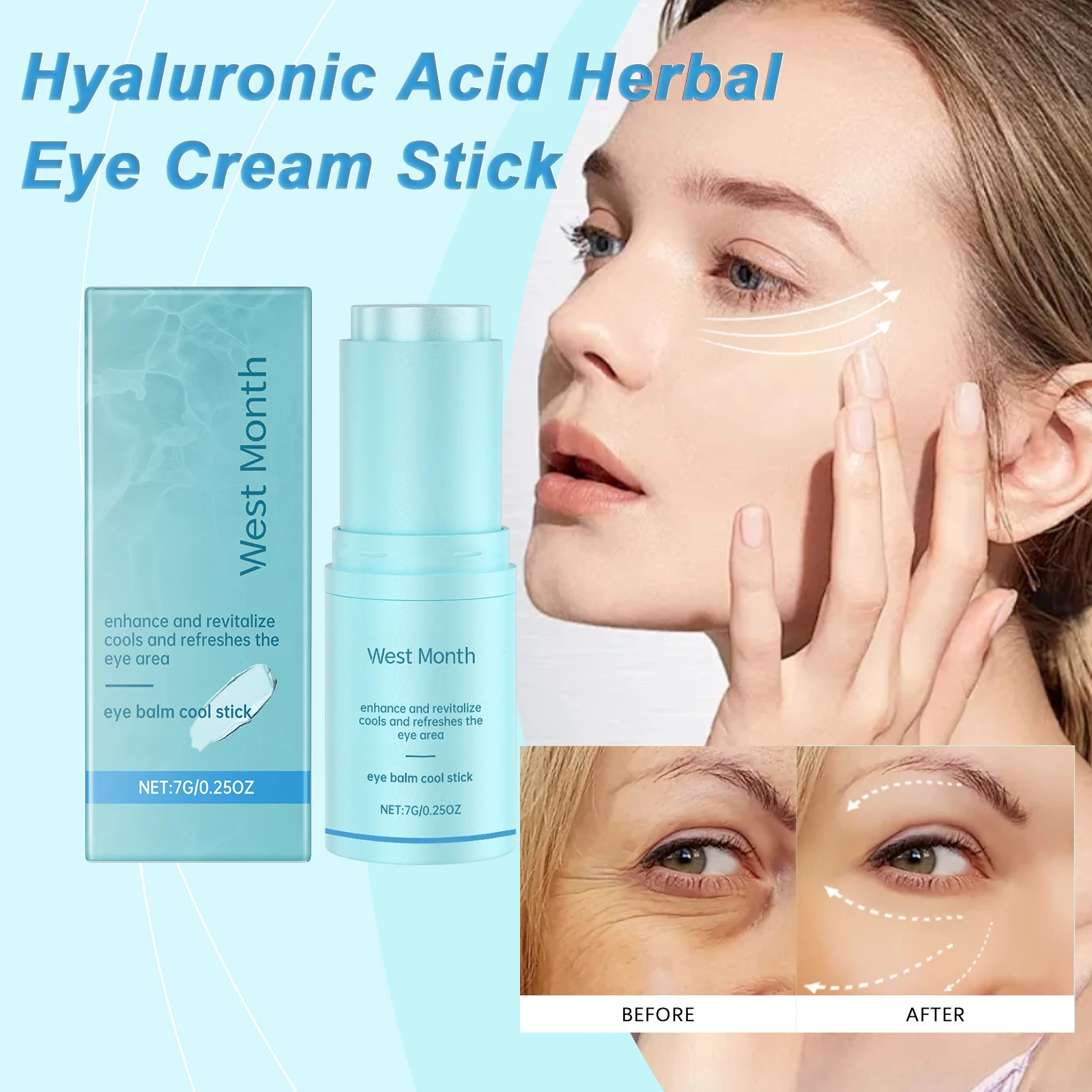 Hyaluronic Acid Eye Cream Stick Fade Fine Line Remove Wrinkle Eye Bags Anti-Puffiness Dark Circle Firming Under Eye Skin Care
Hyaluronic Acid Eye Cream Stick Fade Fine Line Remove Wrinkle Eye Bags Anti-Puffiness Dark Circle Firming Under Eye Skin Care