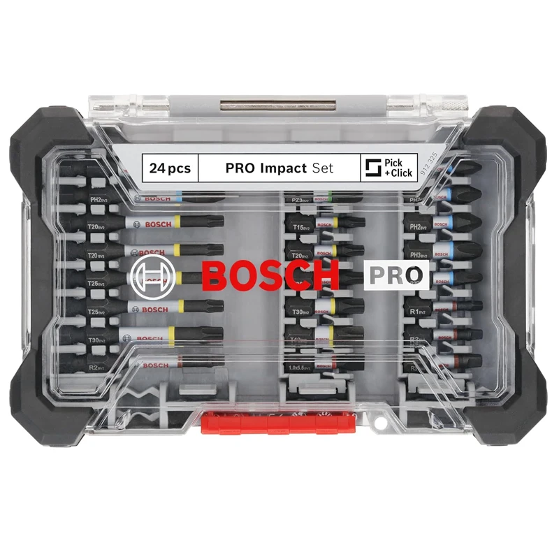 BOSCH 2608521U75 PRO Impact Screwdriver Bit Set 24 Pcs Versatile Portable Power Tool Attachments
BOSCH 2608521U75 PRO Impact Screwdriver Bit Set 24 Pcs Versatile Portable Power Tool Attachments