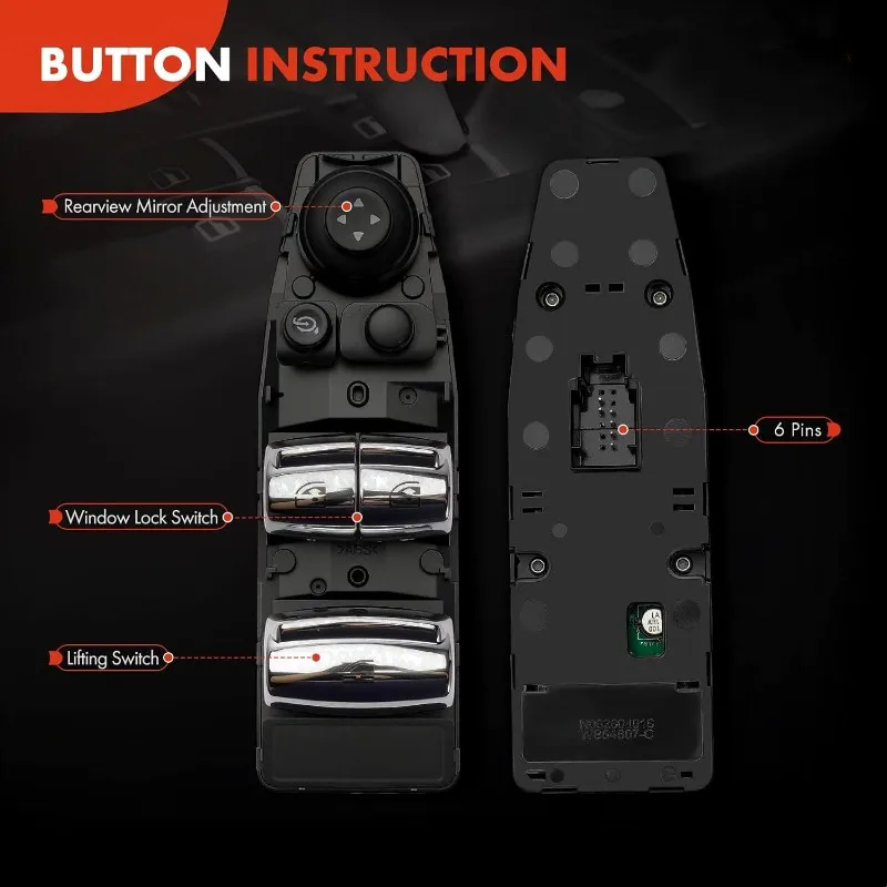 Electronic Accessory For Mini Cooper 2016-2020 6Pin Power Window Switch 61319354857
Electronic Accessory For Mini Cooper 2016-2020 6Pin Power Window Switch 61319354857