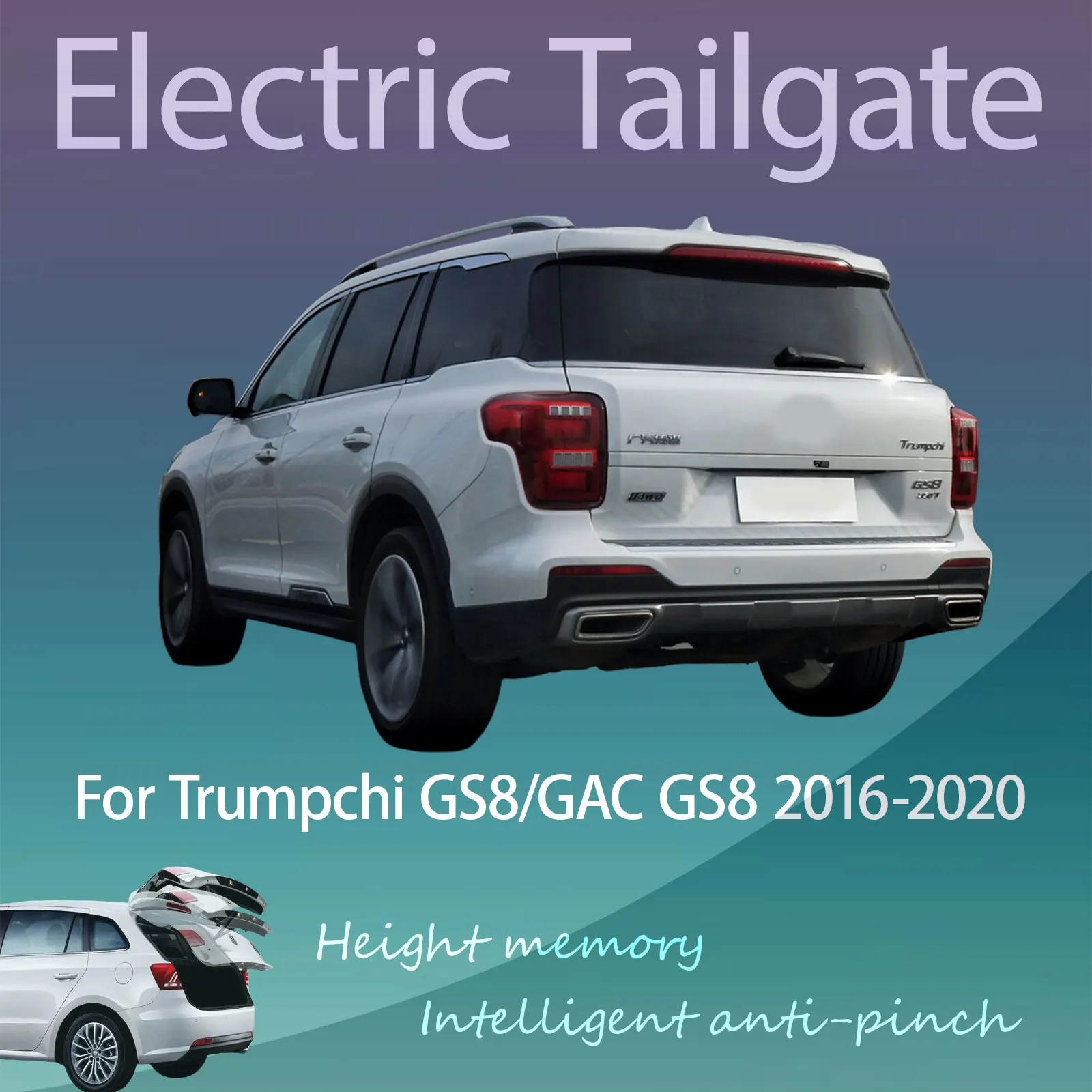 For Trumpchi GS8/GAC GS8 2016-2020 Electric Tailgate with Sensor Trunk Anti-pinch Memory Height Intelligent Operation
For Trumpchi GS8/GAC GS8 2016-2020 Electric Tailgate with Sensor Trunk Anti-pinch Memory Height Intelligent Operation