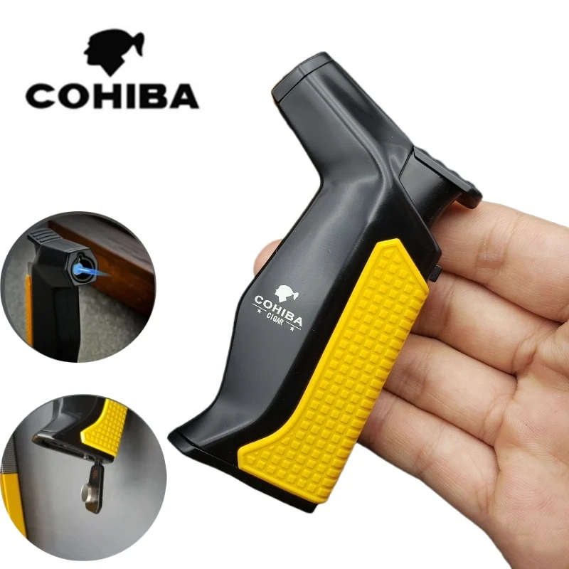 COHIBA Cigar Windproof Lighter with Cigar Punching Portable Outdoor Metal Blue Flame Butane Gas Torch Jet Lighter Men's Gift
COHIBA Cigar Windproof Lighter with Cigar Punching Portable Outdoor Metal Blue Flame Butane Gas Torch Jet Lighter Men's Gift