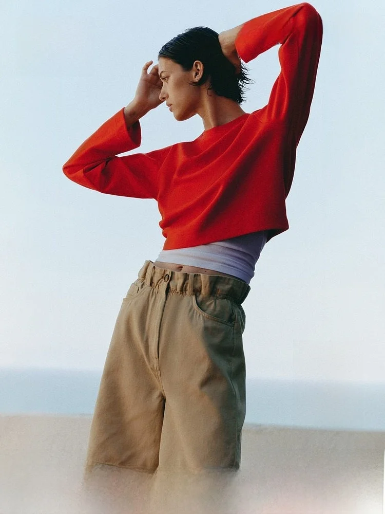 H&M Women's Cotton Straight Leg Pants Summer 2026 Commute Casual High Waist Bermuda Shorts Basic Style Paper Bag Waist
H&M Women's Cotton Straight Leg Pants Summer 2026 Commute Casual High Waist Bermuda Shorts Basic Style Paper Bag Waist