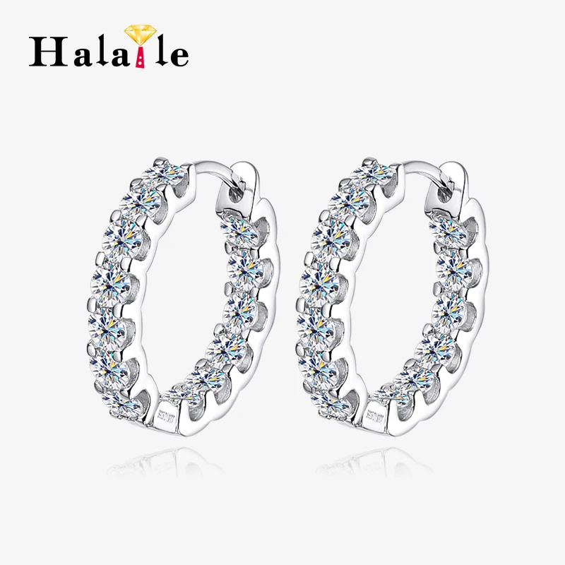 Цвет Halaile D, 3 мм, всего 2,6 карата, муассанит, стерлинговое серебро S925, красочные серьги-кольца с GRA, ювелирные изделия, женский подарок для вечеринки
Цвет Halaile D, 3 мм, всего 2,6 карата, муассанит, стерлинговое серебро S925, красочные серьги-кольца с GRA, ювелирные изделия, женский подарок для вечеринки
