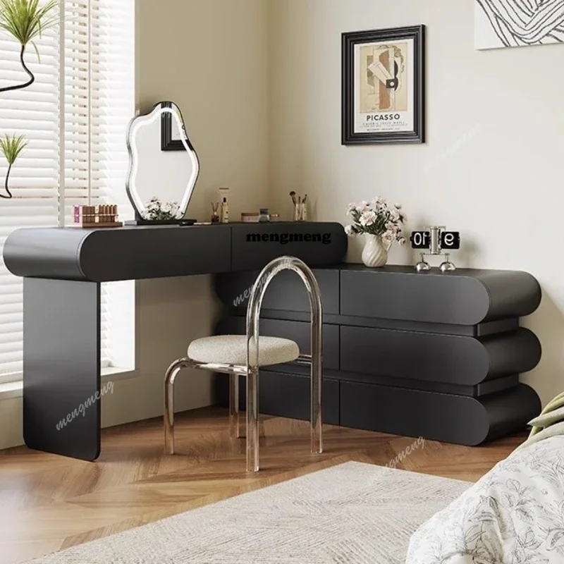 Solid Wood Bedroom Makeup Vanities French Style Modern Black Corner Makeup Vanities Household Storage Furniture Penteadeira JTM
Solid Wood Bedroom Makeup Vanities French Style Modern Black Corner Makeup Vanities Household Storage Furniture Penteadeira JTM