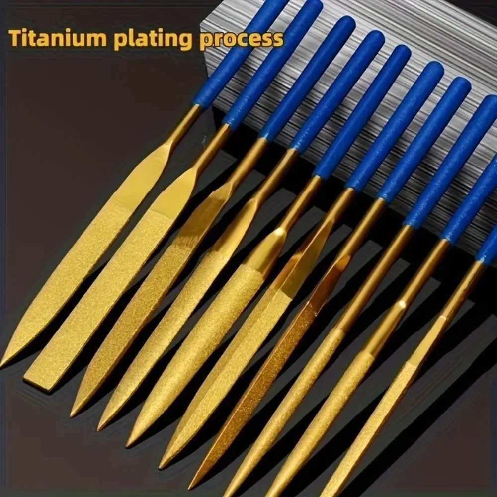 1Set New Titanium-Plated Diamond File Set High Frequency Strong Industrial Grade File Quenching Wear-Resistant Hand Tools
1Set New Titanium-Plated Diamond File Set High Frequency Strong Industrial Grade File Quenching Wear-Resistant Hand Tools