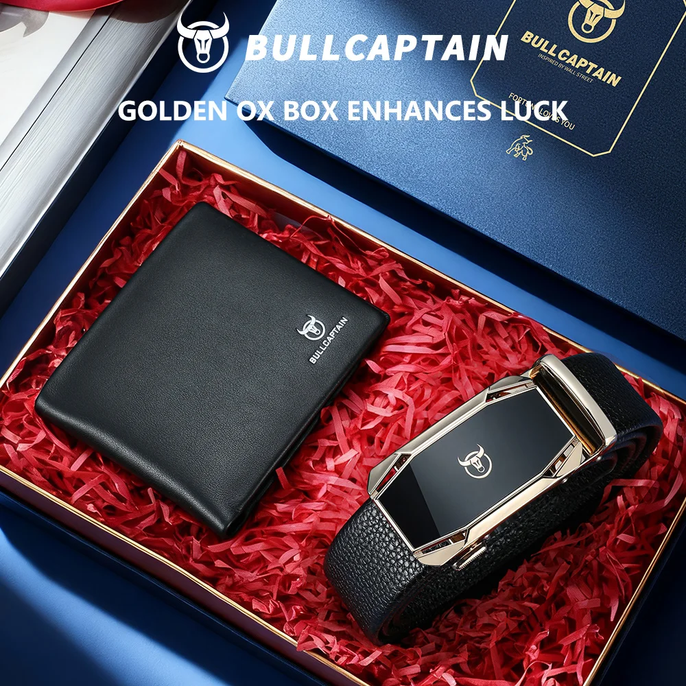 BULLCAPTAIN Top-grain Cowhide Wallet and Belt Set - Ideal Gift for Father on Valentine's Day, Birthday or Special Occasions
BULLCAPTAIN Top-grain Cowhide Wallet and Belt Set - Ideal Gift for Father on Valentine's Day, Birthday or Special Occasions