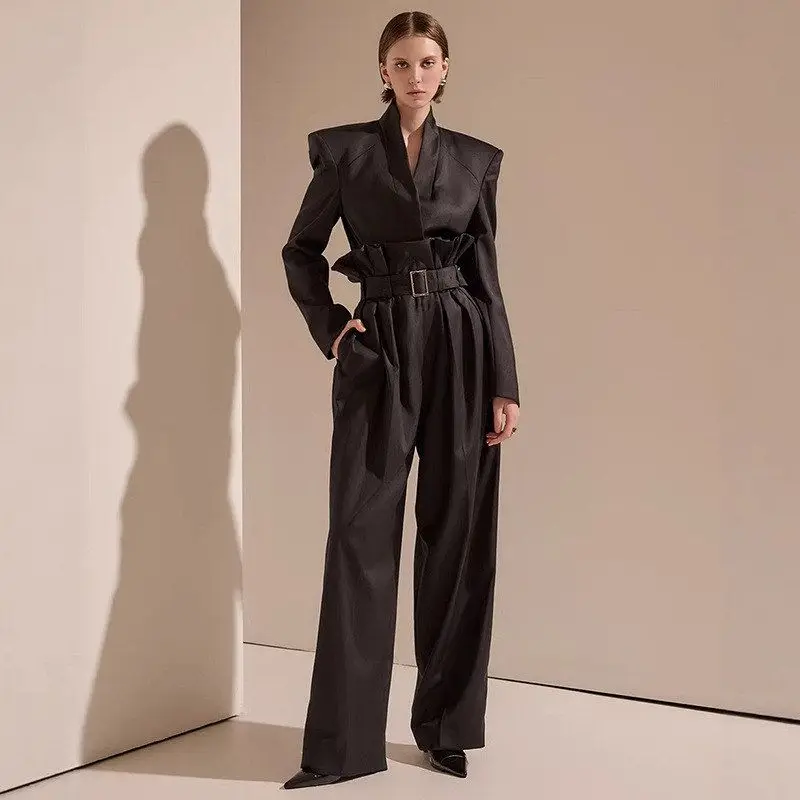 High Waist Wide Leg Pants Black Casual Women's Spring Summer Autumn New Style Slimming Floor-Length Trousers
High Waist Wide Leg Pants Black Casual Women's Spring Summer Autumn New Style Slimming Floor-Length Trousers