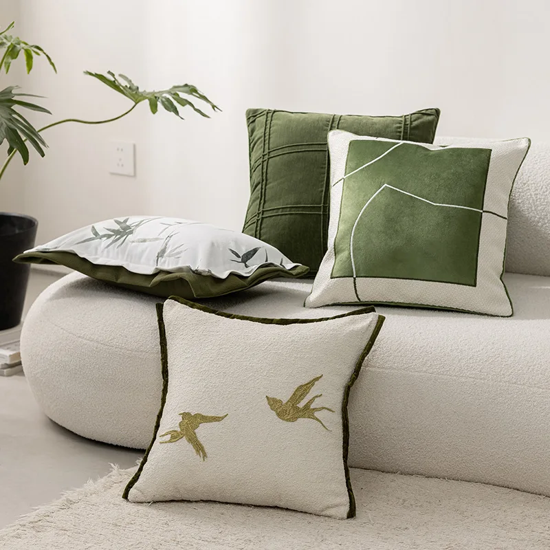 30x50/45x45cm Modern Minimalist Green Throw Pillow Cover Living Room Retro Cushion Cover Golden Sparrow Decoration Pillow Case
30x50/45x45cm Modern Minimalist Green Throw Pillow Cover Living Room Retro Cushion Cover Golden Sparrow Decoration Pillow Case