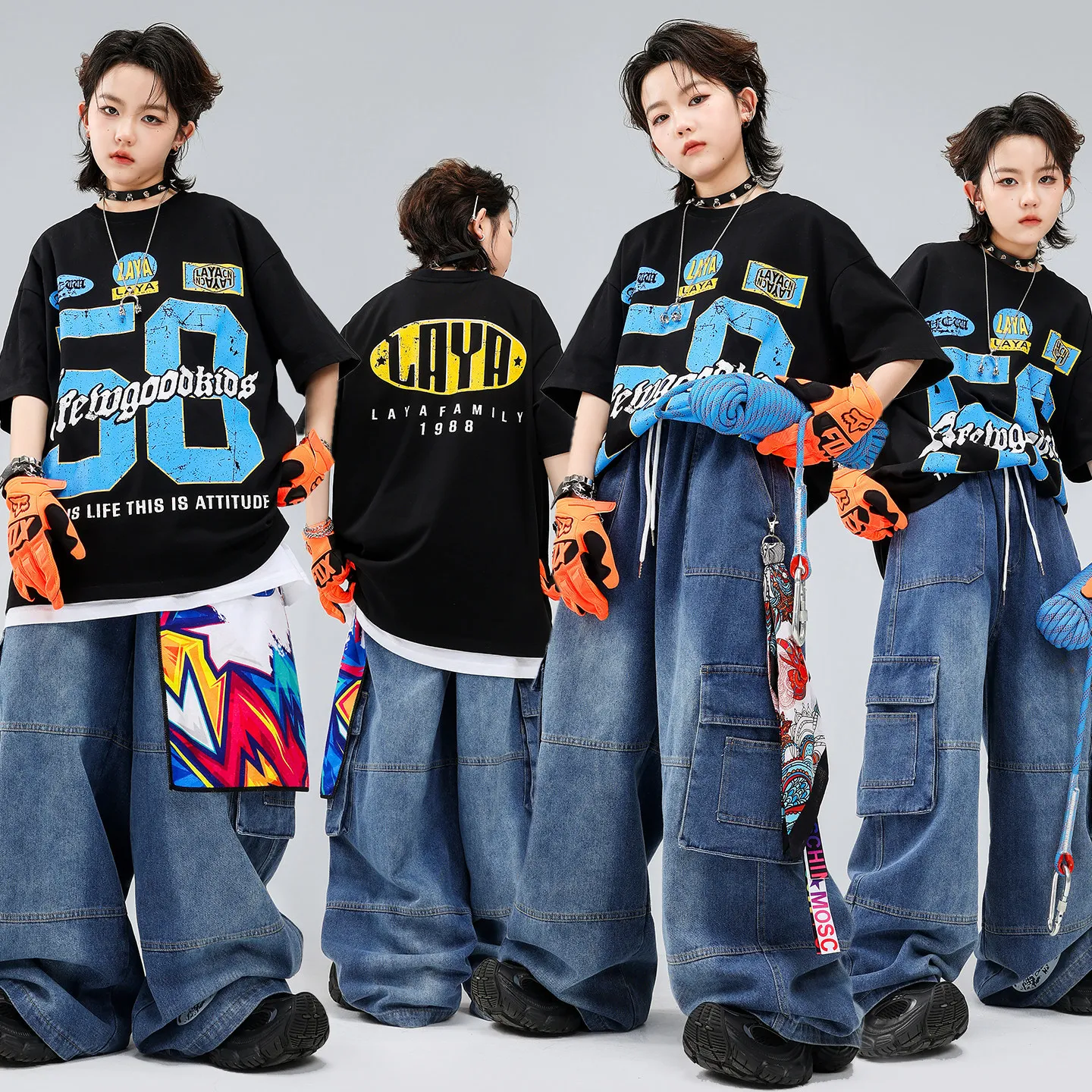 Kid Kpop Hip Hop Clothing Black Blue Letter T Shirt Denim Blue Flame Cargo Jeans Pants for Girl Boy Street Dance Costume Clothes
Kid Kpop Hip Hop Clothing Black Blue Letter T Shirt Denim Blue Flame Cargo Jeans Pants for Girl Boy Street Dance Costume Clothes