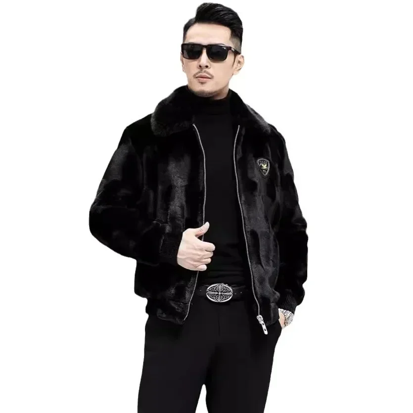 Winter Mens Faux Fur Leather Jacket High-quality Solid Color Wool Liner Thick Warm Jacket Outdoors Cold-Proof Coats Men Clothing
Winter Mens Faux Fur Leather Jacket High-quality Solid Color Wool Liner Thick Warm Jacket Outdoors Cold-Proof Coats Men Clothing