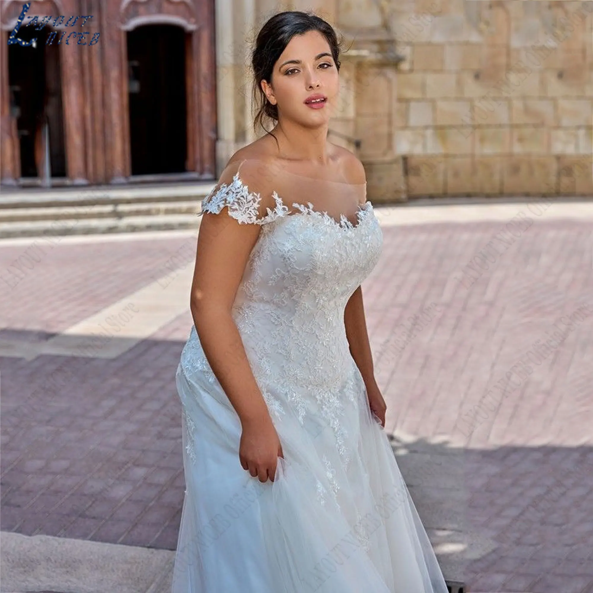 LAYOUT NICEB Scoop Neck Wedding Dress 2024 Off Shoulder Appliques Bride Gown Back Lace Up vestido de casamento Large Size Women
LAYOUT NICEB Scoop Neck Wedding Dress 2024 Off Shoulder Appliques Bride Gown Back Lace Up vestido de casamento Large Size Women