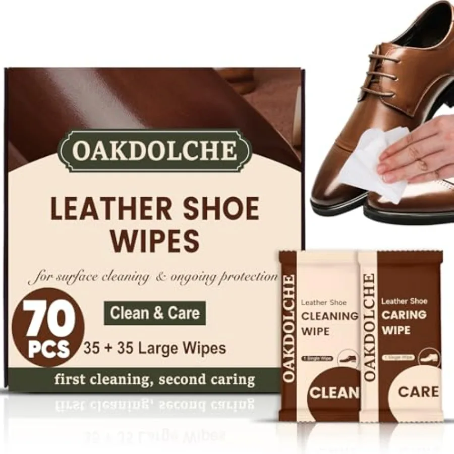 70PCS Leather Shoe Wipes 35 Clean + 35 Care,Independent Packaging, Leather Wipes for Clean and Restore, Leather Cleaner and Con
70PCS Leather Shoe Wipes 35 Clean + 35 Care,Independent Packaging, Leather Wipes for Clean and Restore, Leather Cleaner and Con