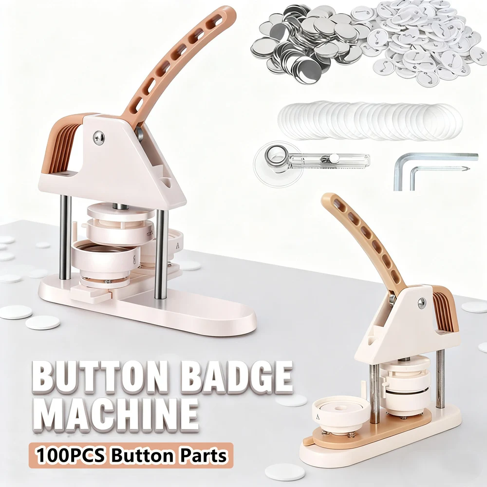 (3in1) 25+32+58MM Manual Badge Button Maker Machine DIY Brooch Pin Badge Making Set with 100Pcs Button Parts+ Circle Cutter+Mold
(3in1) 25+32+58MM Manual Badge Button Maker Machine DIY Brooch Pin Badge Making Set with 100Pcs Button Parts+ Circle Cutter+Mold