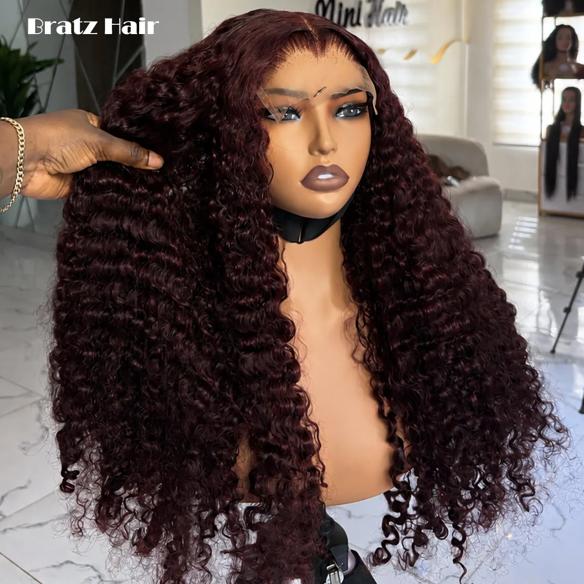 Dark Burgundy 5by5 Lace Closure Burmese Curls Wig 100% Human Hair 13x6 13x4 HD Lace Front Wine Color Pixie Curls Glueless Wigs
Dark Burgundy 5by5 Lace Closure Burmese Curls Wig 100% Human Hair 13x6 13x4 HD Lace Front Wine Color Pixie Curls Glueless Wigs