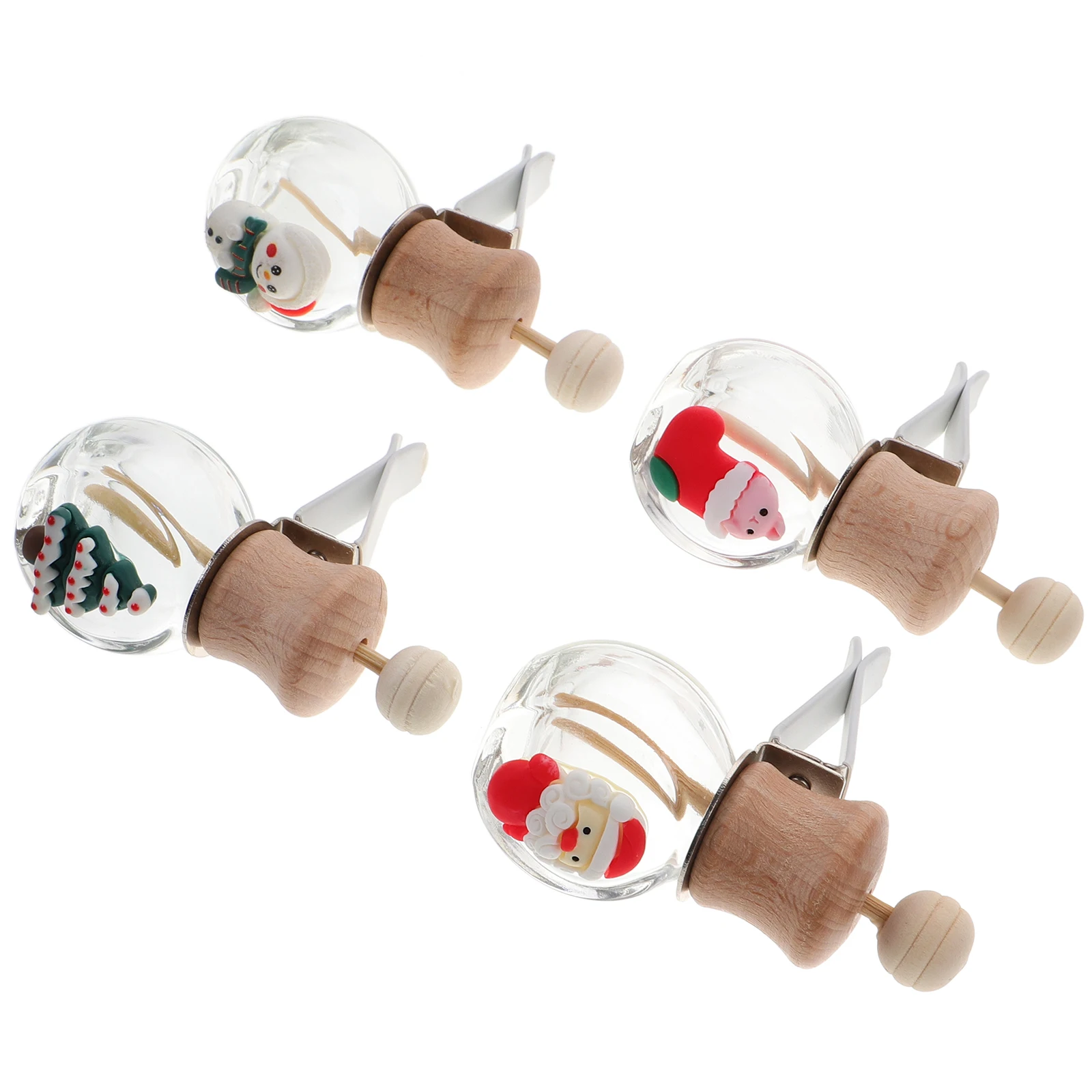 4 Pcs Car Air Freshener Aromatherapy Diffuser Bottle Essential Oil Accessories Christmas Tree Snowman Santa Claus Design Glass
4 Pcs Car Air Freshener Aromatherapy Diffuser Bottle Essential Oil Accessories Christmas Tree Snowman Santa Claus Design Glass