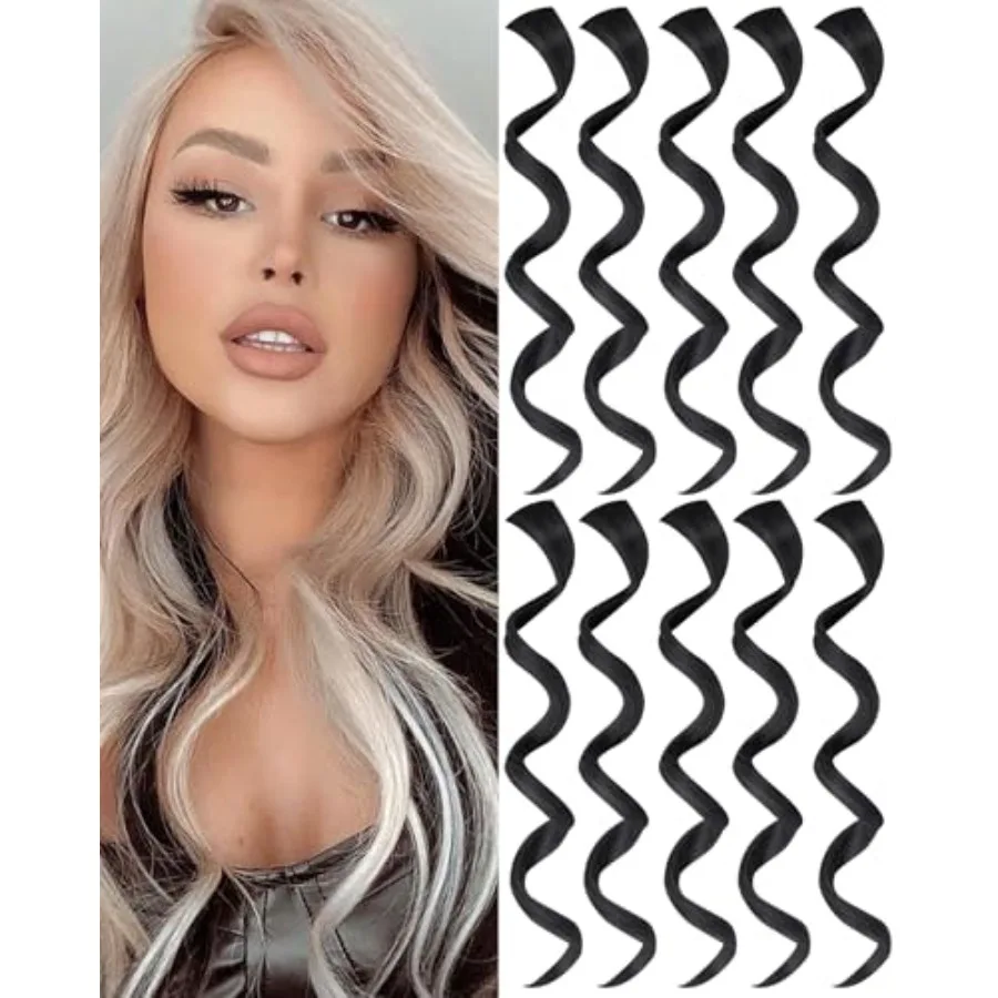 10 PCS Curly Wavy Clip-in Synthetic Hair Extensions for Neon Party, Neon Pink Blue Green Yellow, Vibrant Colorful Highlights fo
10 PCS Curly Wavy Clip-in Synthetic Hair Extensions for Neon Party, Neon Pink Blue Green Yellow, Vibrant Colorful Highlights fo