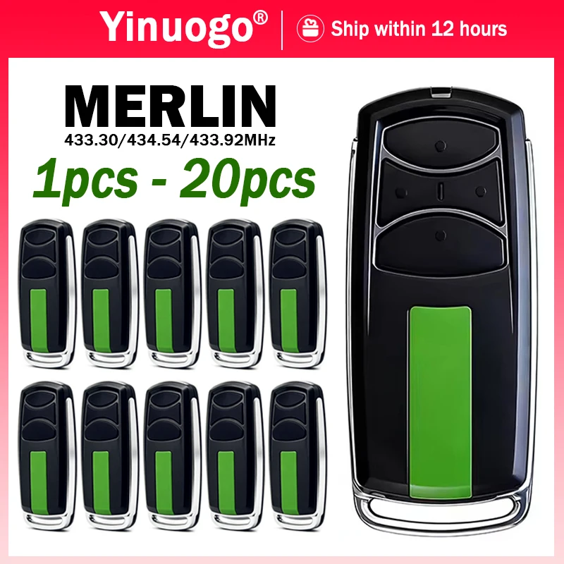 Merlin E960M Security+ 2.0 Garage Door Opener Remote Control For Merlin E950M E945M E943M E940M 433.30 434.54 433.92 MHz Control
Merlin E960M Security+ 2.0 Garage Door Opener Remote Control For Merlin E950M E945M E943M E940M 433.30 434.54 433.92 MHz Control