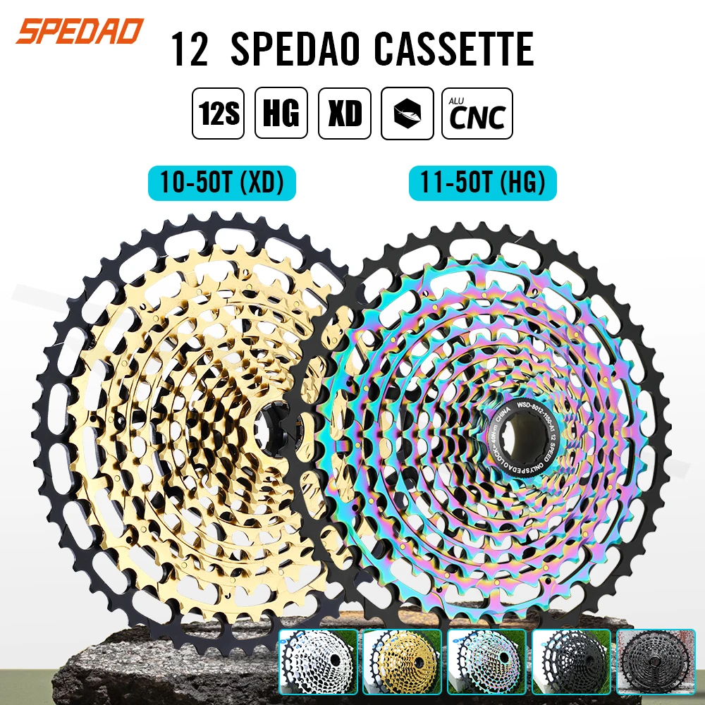 Spedao MTB Cassette 10-50T 11-50T Moutain Bike 12 Speed Cassette SuperLight Full CNC XD HG 12 Speed Flywheels MTB Bike Parts
Spedao MTB Cassette 10-50T 11-50T Moutain Bike 12 Speed Cassette SuperLight Full CNC XD HG 12 Speed Flywheels MTB Bike Parts
