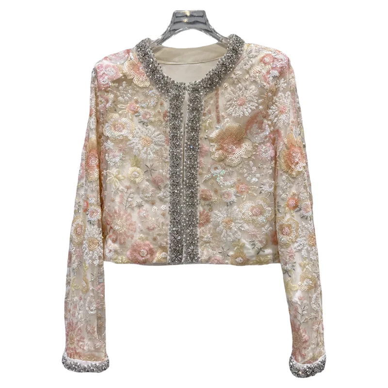 Spring 2026 Luxury ort Outerwear Embroidered Flower Pattern Thin Diamond Women's Stand Fit Long Sve Button up Ja...
Spring 2026 Luxury ort Outerwear Embroidered Flower Pattern Thin Diamond Women's Stand Fit Long Sve Button up Ja...