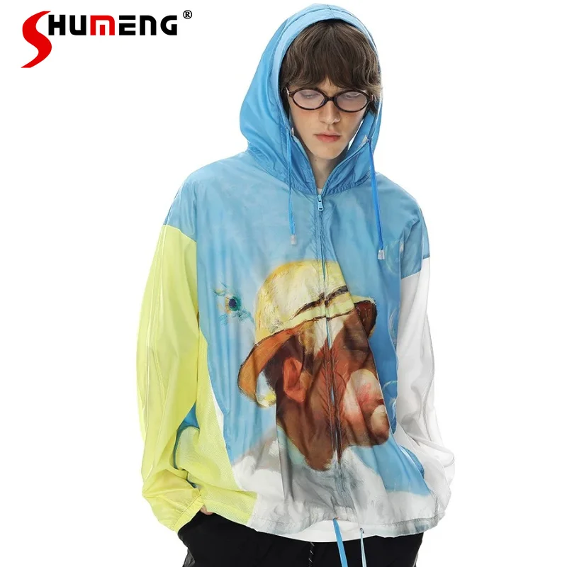 2026 Men's Summer Contrast Color Ice Silk Sunscreen Clothing UV Protection Thin Sunscreen Tops Male Color Matching Stylish Coats
2026 Men's Summer Contrast Color Ice Silk Sunscreen Clothing UV Protection Thin Sunscreen Tops Male Color Matching Stylish Coats