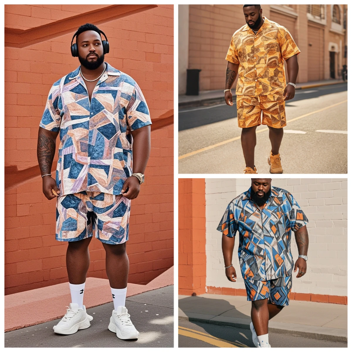 S-9XL Big and Tall Men Summer Abstract Geometric Tie Dye Print Oversized Shirt Shorts Set Multi-Design Casual 2-Piece Outfit
S-9XL Big and Tall Men Summer Abstract Geometric Tie Dye Print Oversized Shirt Shorts Set Multi-Design Casual 2-Piece Outfit