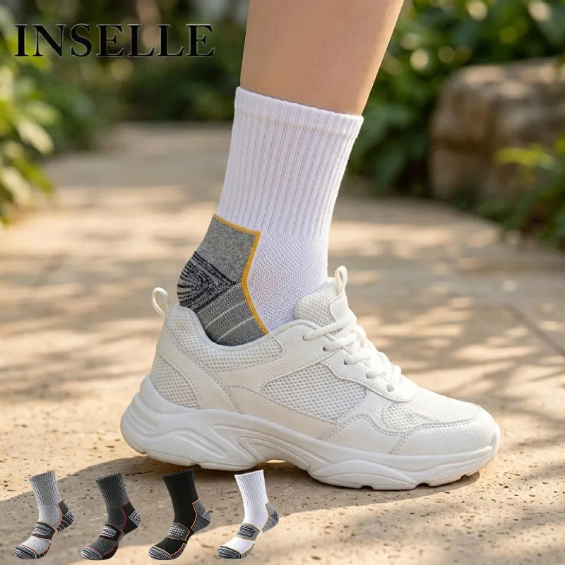 Color Block Zoned Cushion Mid-Calf Sports Socks For Unisex, Arch Brace Compression Non Slip Anti Blister Ventilated Socks
Color Block Zoned Cushion Mid-Calf Sports Socks For Unisex, Arch Brace Compression Non Slip Anti Blister Ventilated Socks