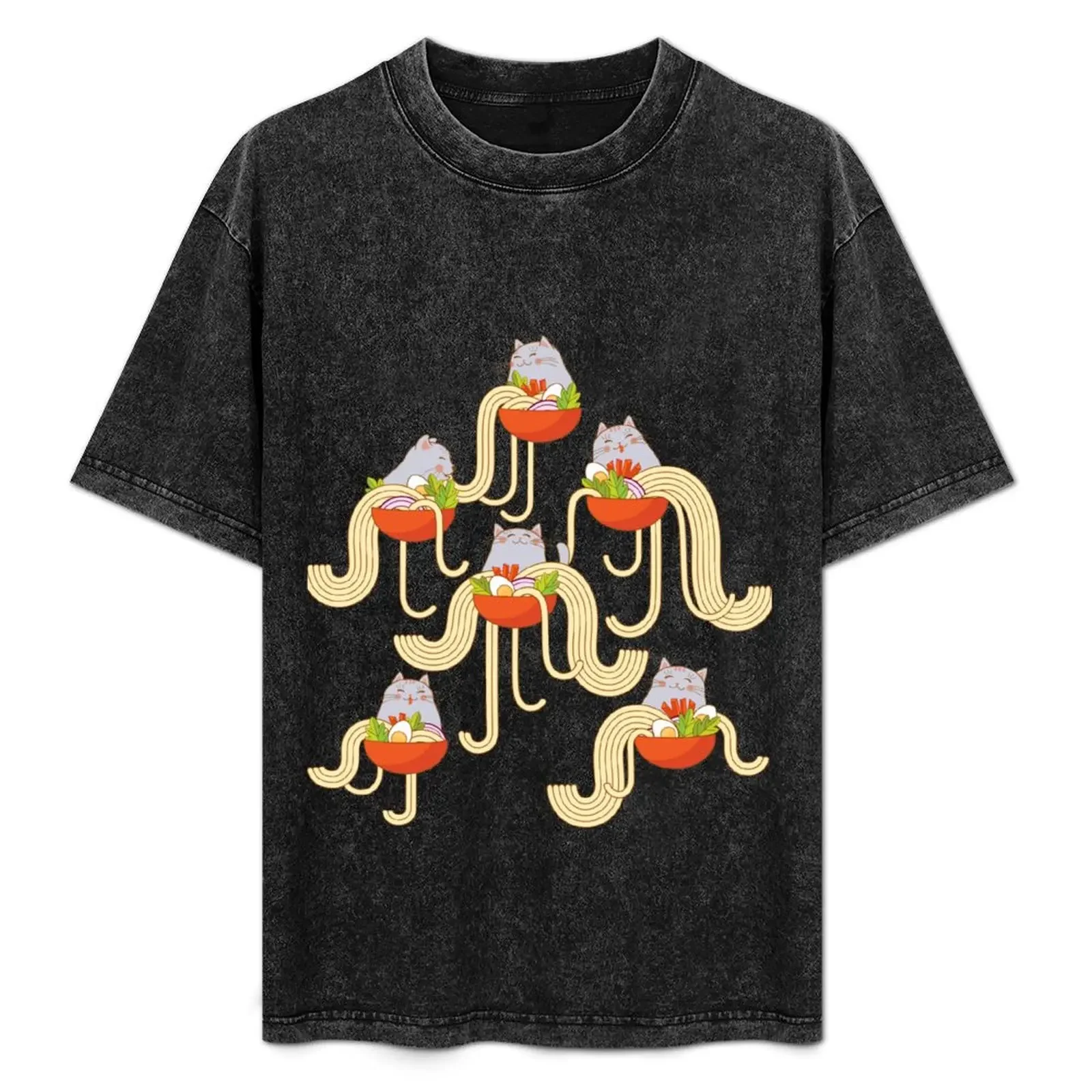 Plates of noodles and funny cats. T-Shirt Soft Cotton Print T-Shirt
Plates of noodles and funny cats. T-Shirt Soft Cotton Print T-Shirt
