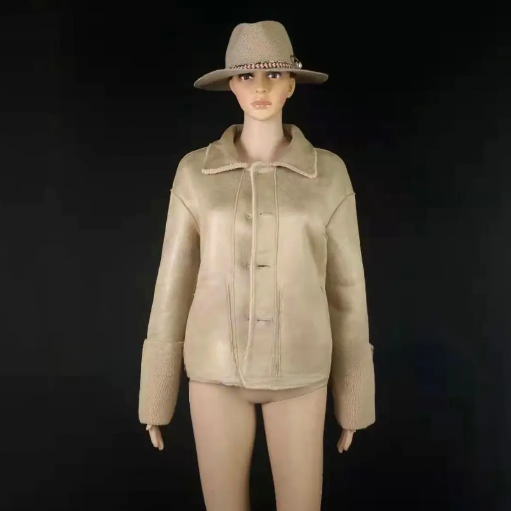 Winter Women's Fashion Wool Coat Korean Style New Grain Velvet Sheep Sheared Fur Coat for Ladies
Winter Women's Fashion Wool Coat Korean Style New Grain Velvet Sheep Sheared Fur Coat for Ladies