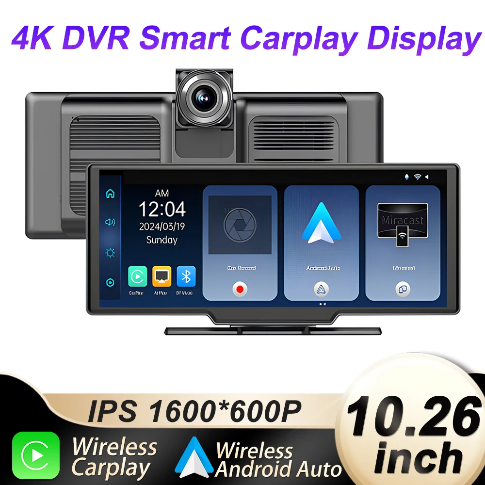 10.26 inch Car DVR Wireless CarPlay Android Auto Car Radio 4K Dash Cam Rearview Camera GPS Navigation Dashboard Video Recorder
10.26 inch Car DVR Wireless CarPlay Android Auto Car Radio 4K Dash Cam Rearview Camera GPS Navigation Dashboard Video Recorder