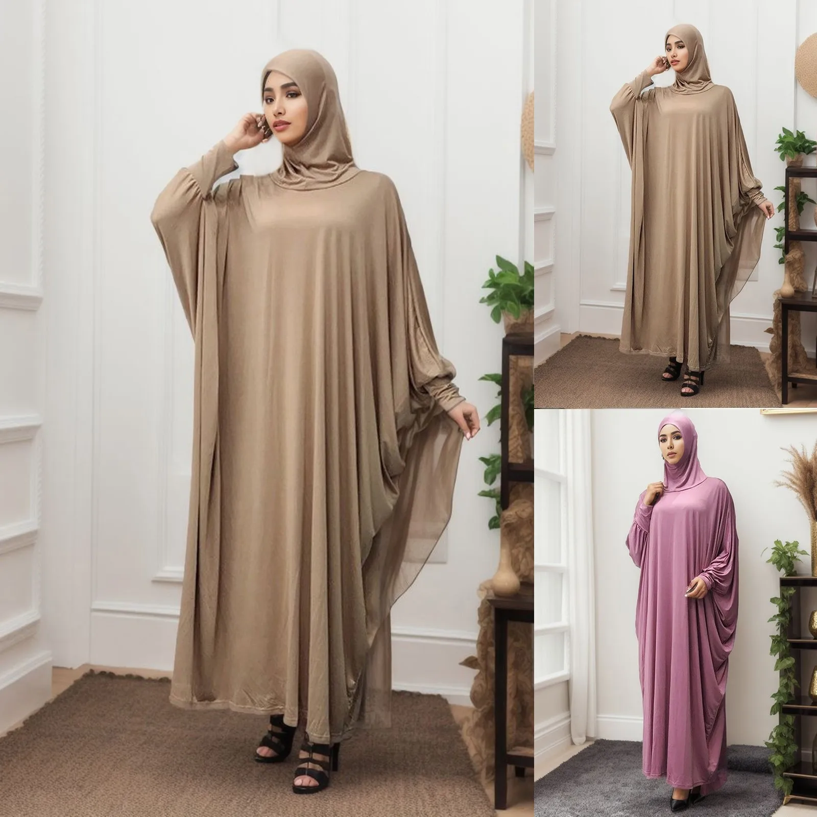 Ramadan Islamic Prayer Clothes Eid Women's Robe Fuchsia Gilbab Muslim Women 1 Piece Long Khimar Robe Turkish Women Clothing
Ramadan Islamic Prayer Clothes Eid Women's Robe Fuchsia Gilbab Muslim Women 1 Piece Long Khimar Robe Turkish Women Clothing